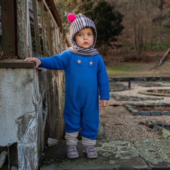 Cabbages & Kings Purple Striped Snood 100% Alpaca - Picture 3 of 5